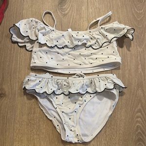 Janie and Jack polka dot swimsuit. Girls size 10